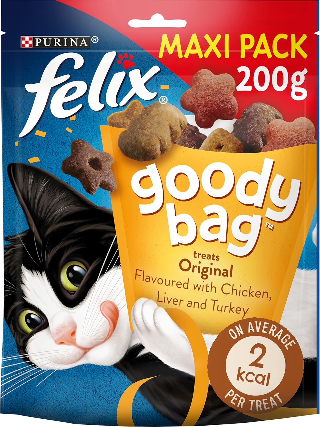 Felix Goody Bag Cat Treats Original Mix 200g (Pack of 5)