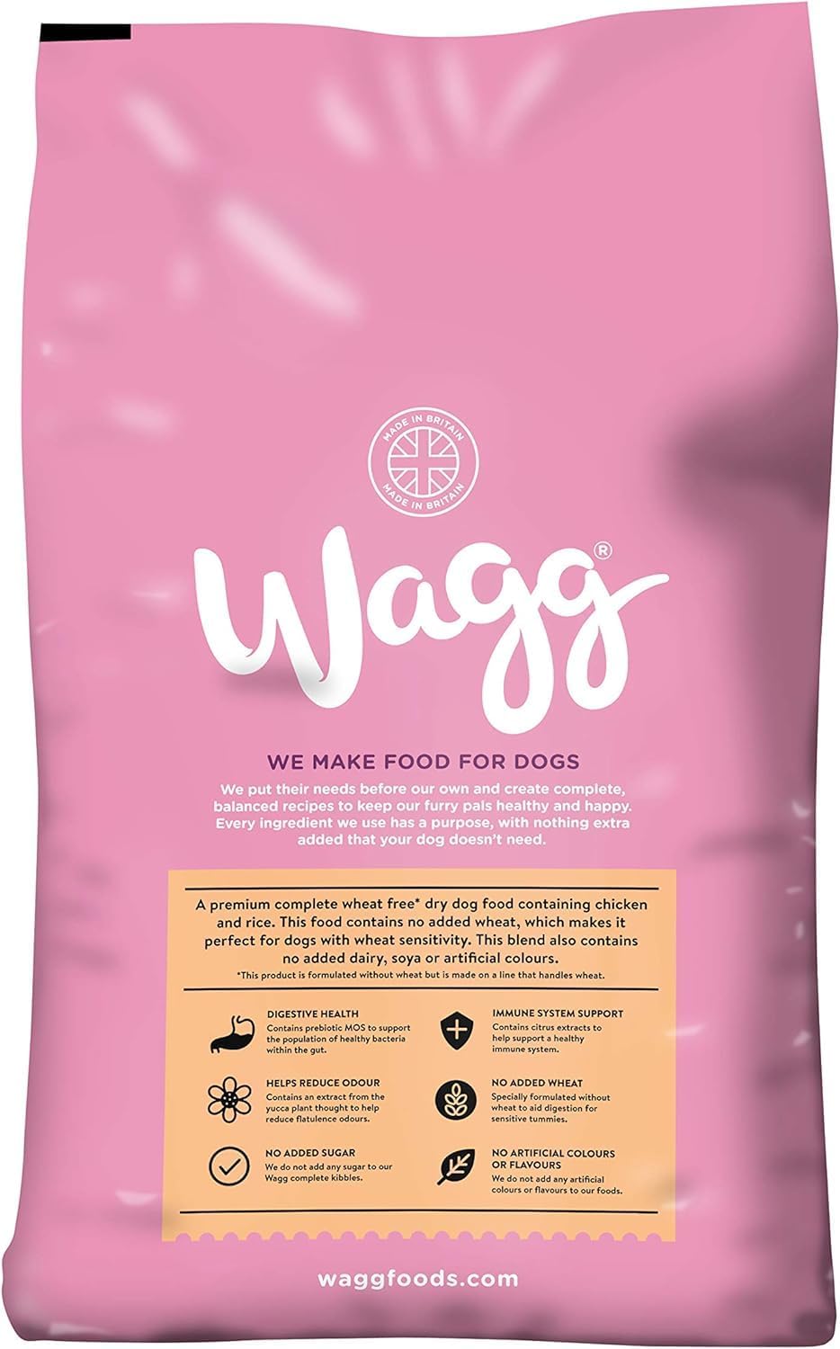 Wagg Wheat Free Complete Dry Adult Dog Food Chicken & Rice, 12kg